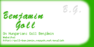 benjamin goll business card